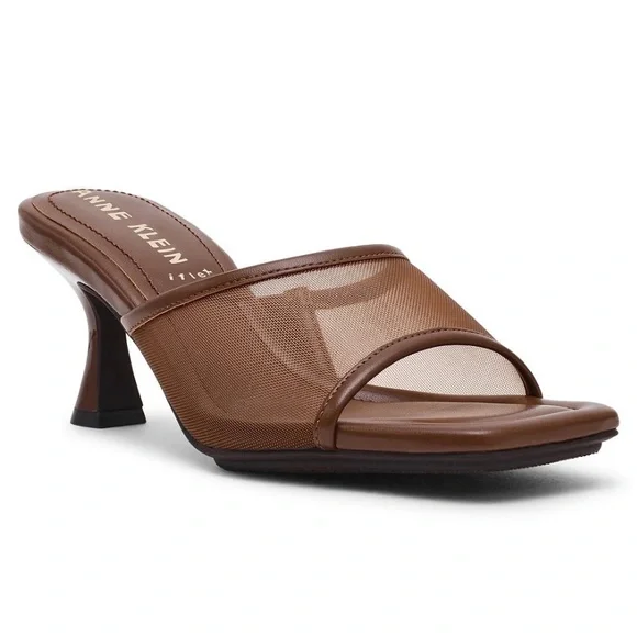 Favorite Brown Kitten Heels Brown Mesh Sandals AK Size 8 NEW IN BOX SOLDOUT NWT - Picture 3 of 16